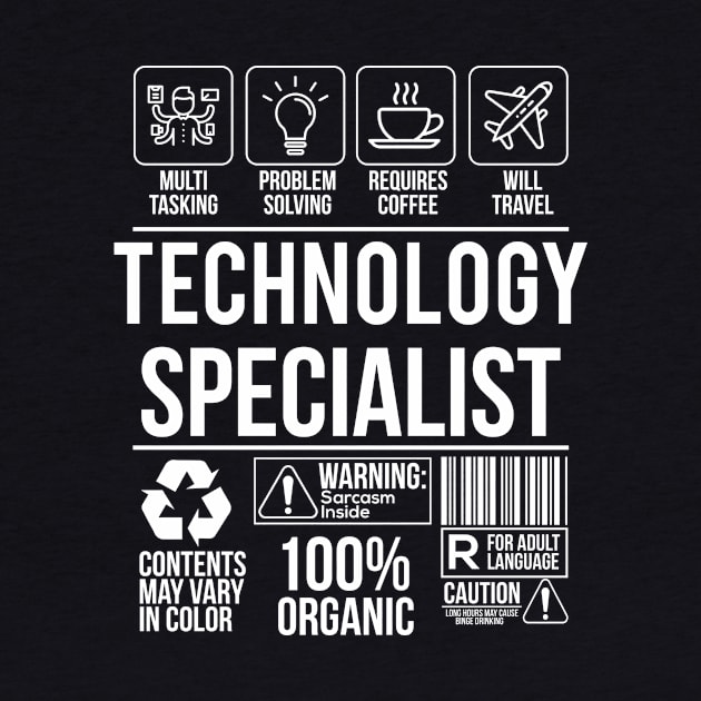 Technology Specialist Funny Humor Label by Mellowdellow